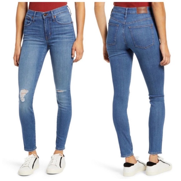 Madewell 9” Mid Rise Skinny Blue Denim Jeans 26 - Picture 1 of 17